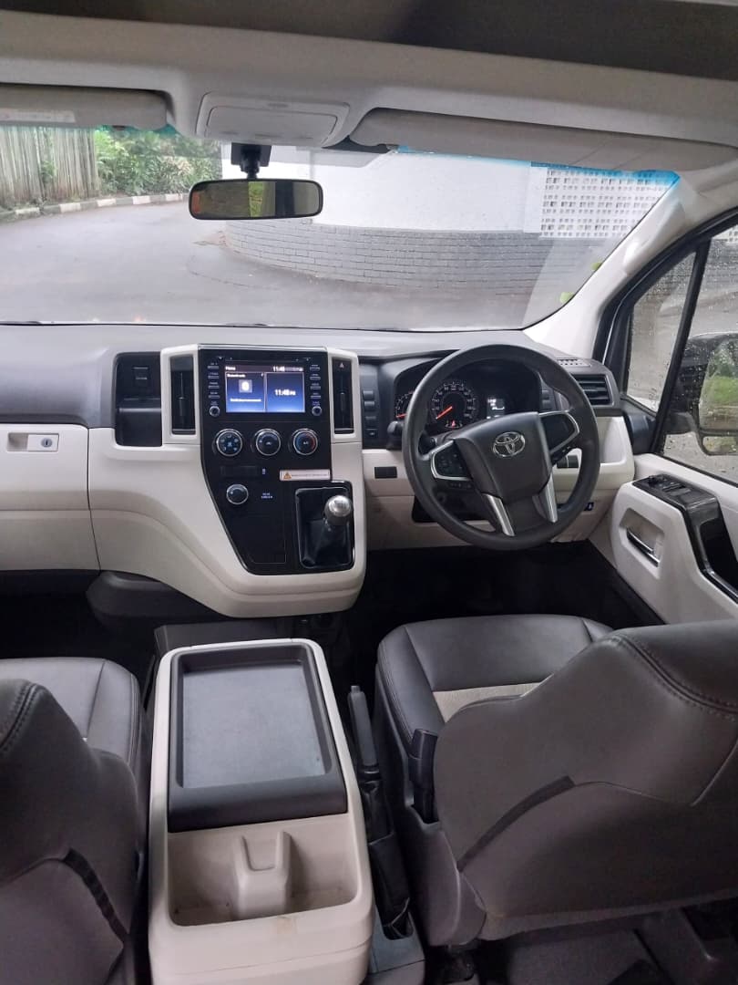 Driver cabin of the Munzila Safaris transfer van